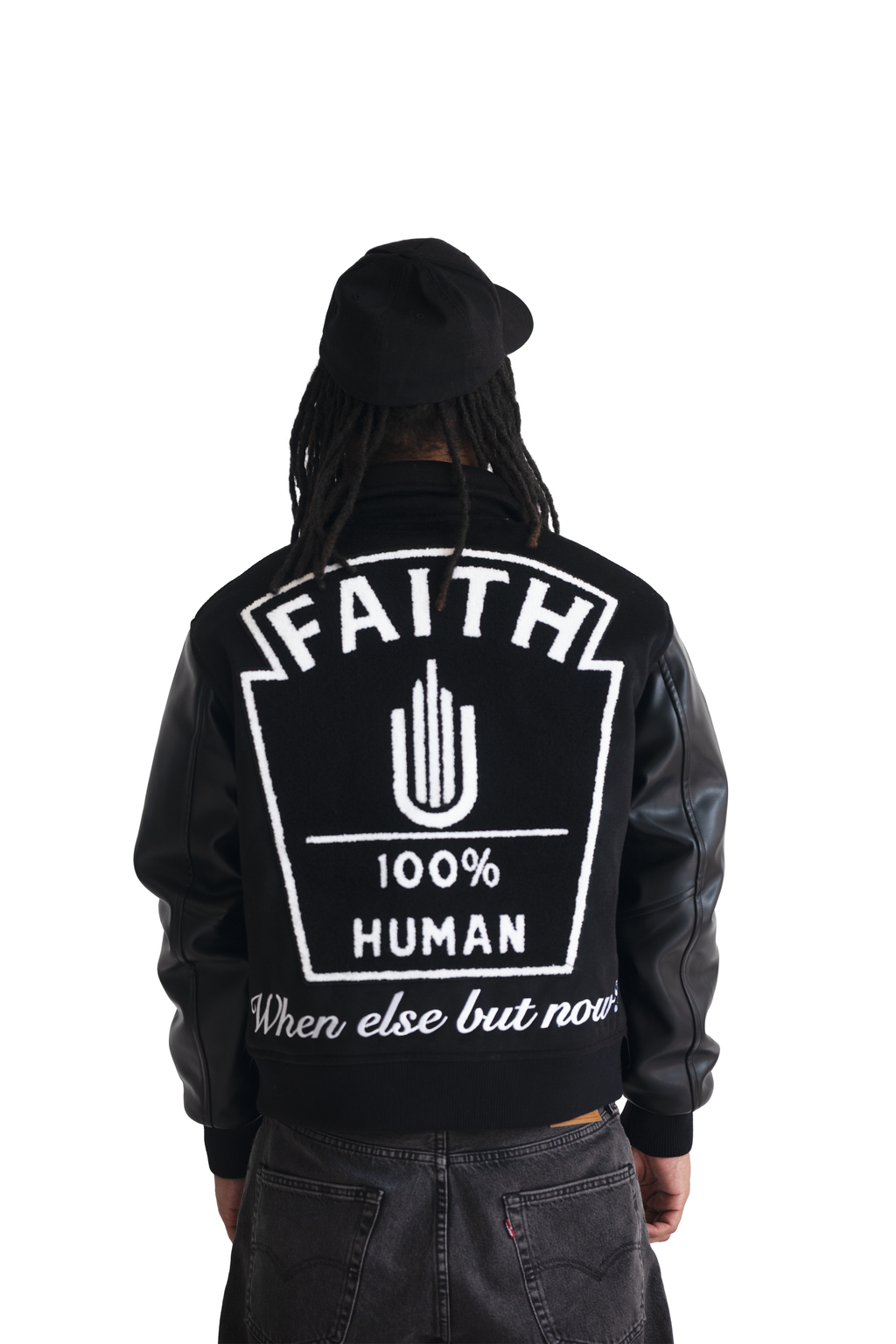 Faith Varsity Jacket (Black)