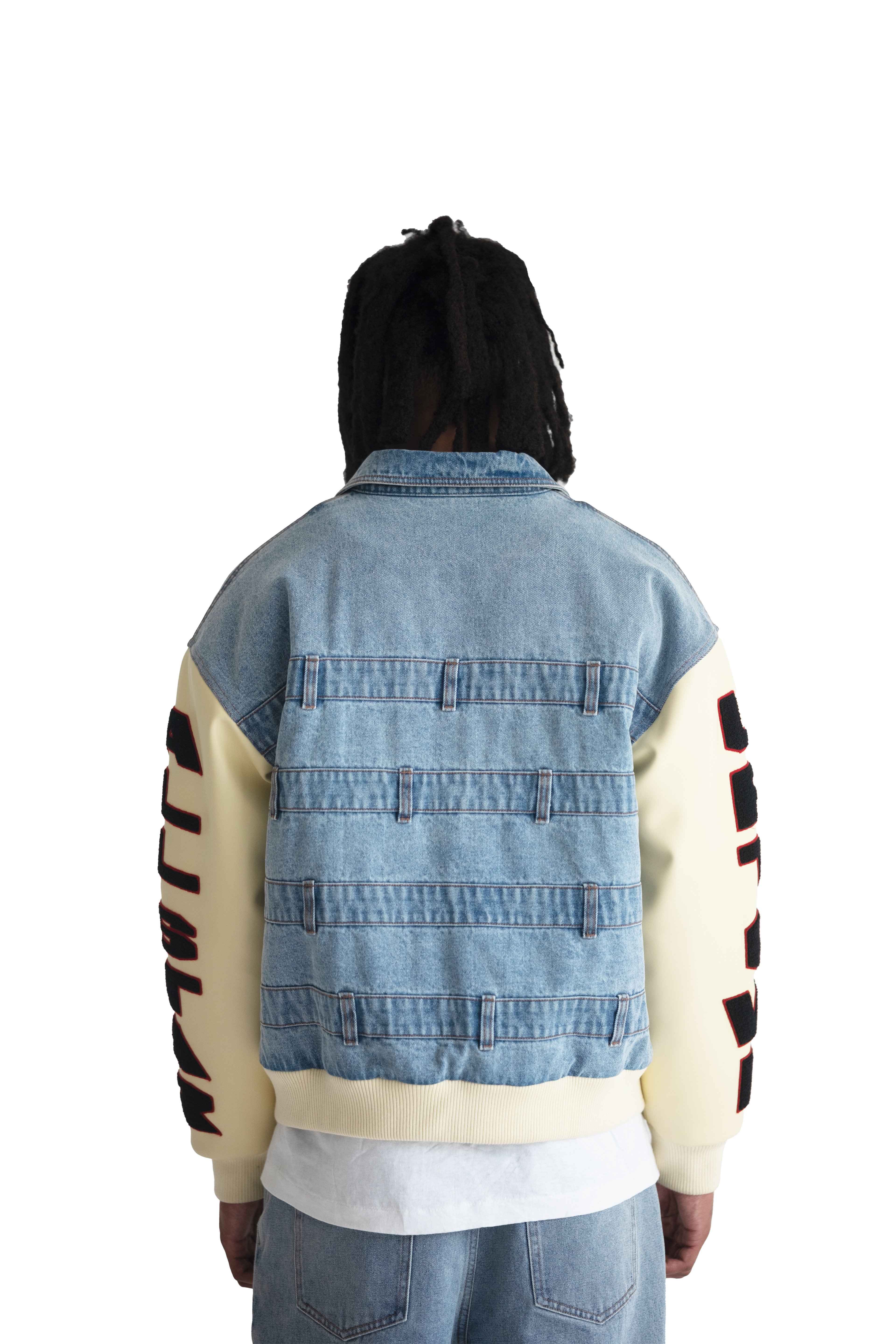 Denim Varsity Jacket (Blue)