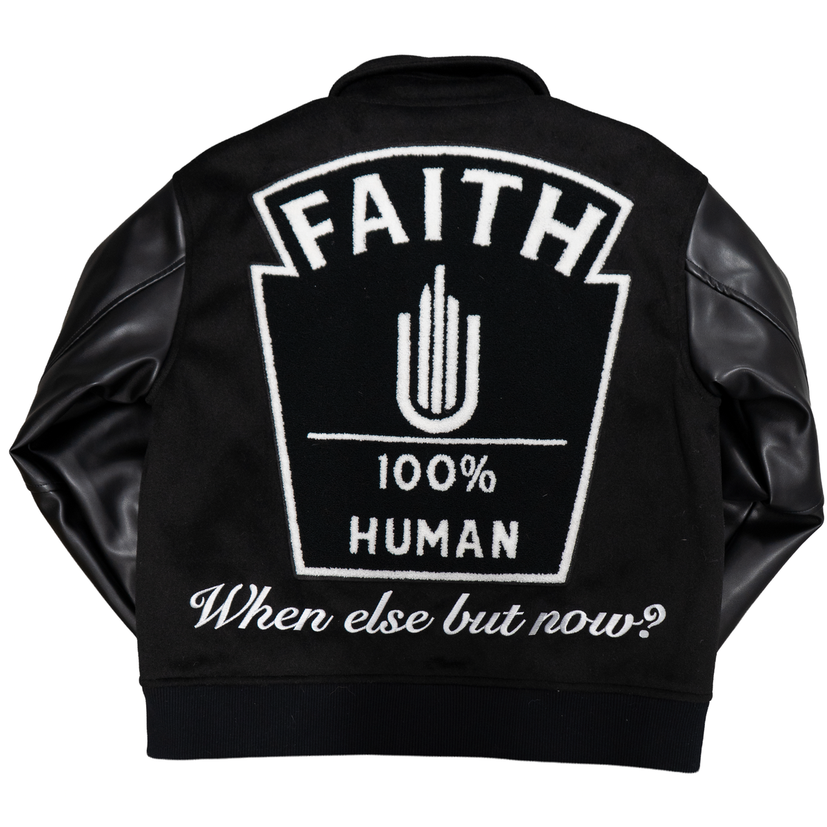 Faith Varsity Jacket (Black)
