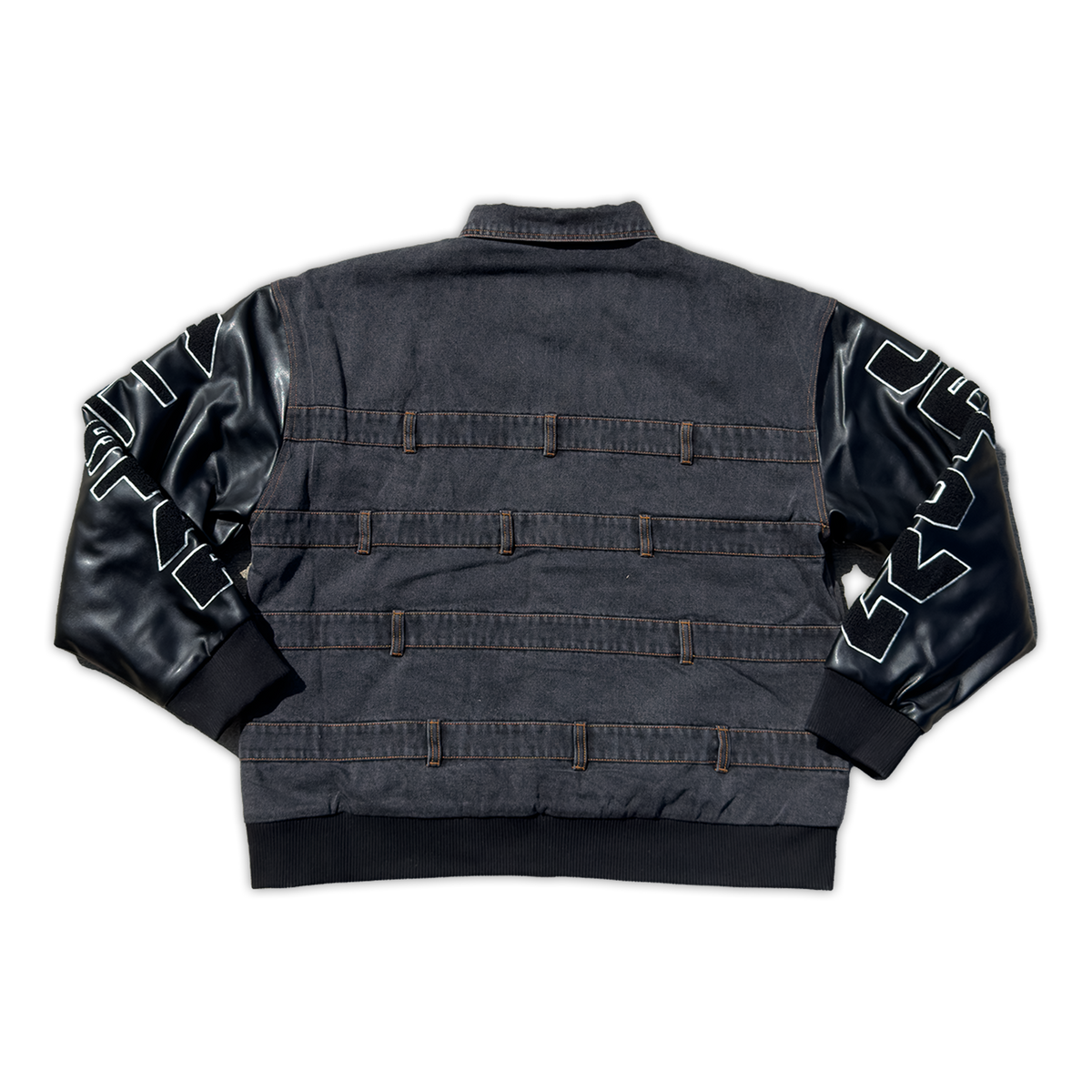 Denim Varsity Jacket (Black)