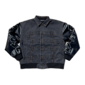 Denim Varsity Jacket (Black)