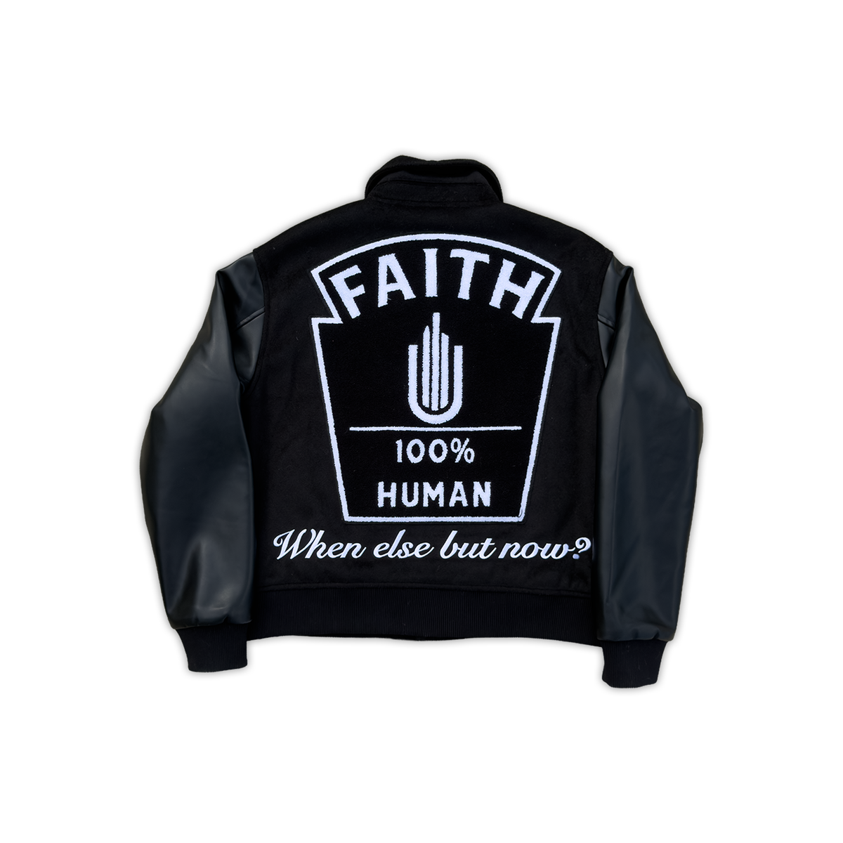 Faith Varsity Jacket (Black)