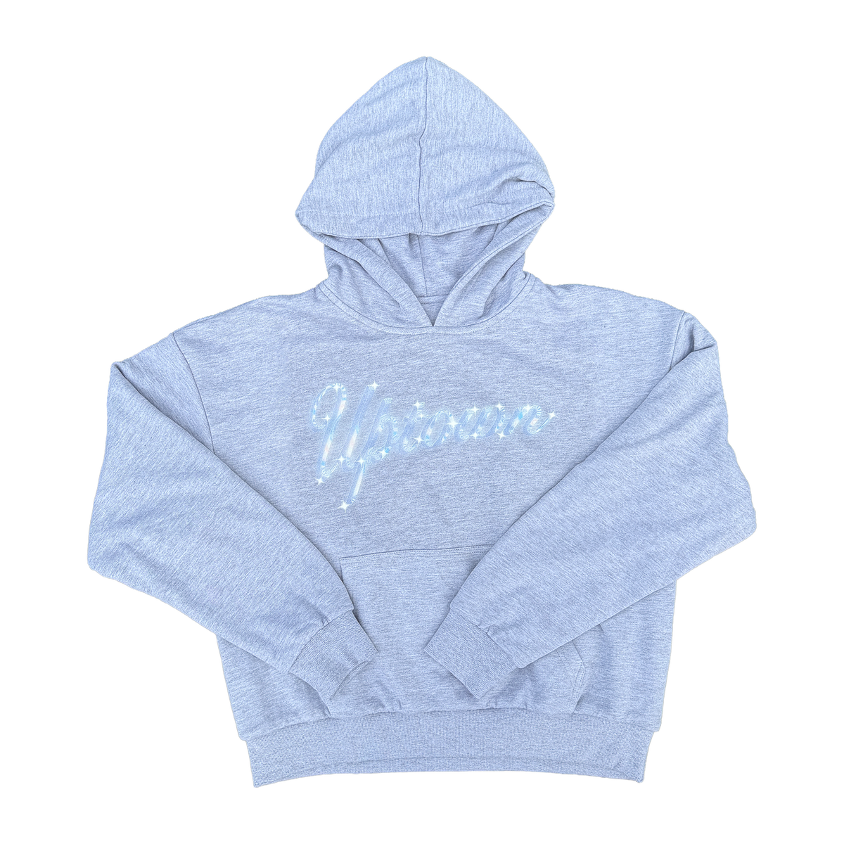 Metal Script Pullover Hoodie (Grey)