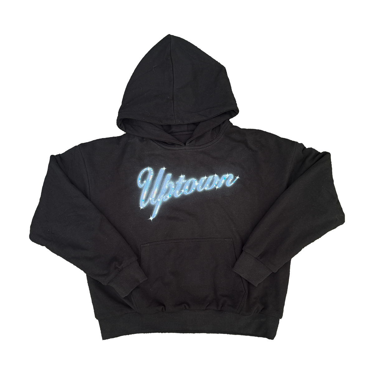Metal Script Pullover Hoodie (Black)