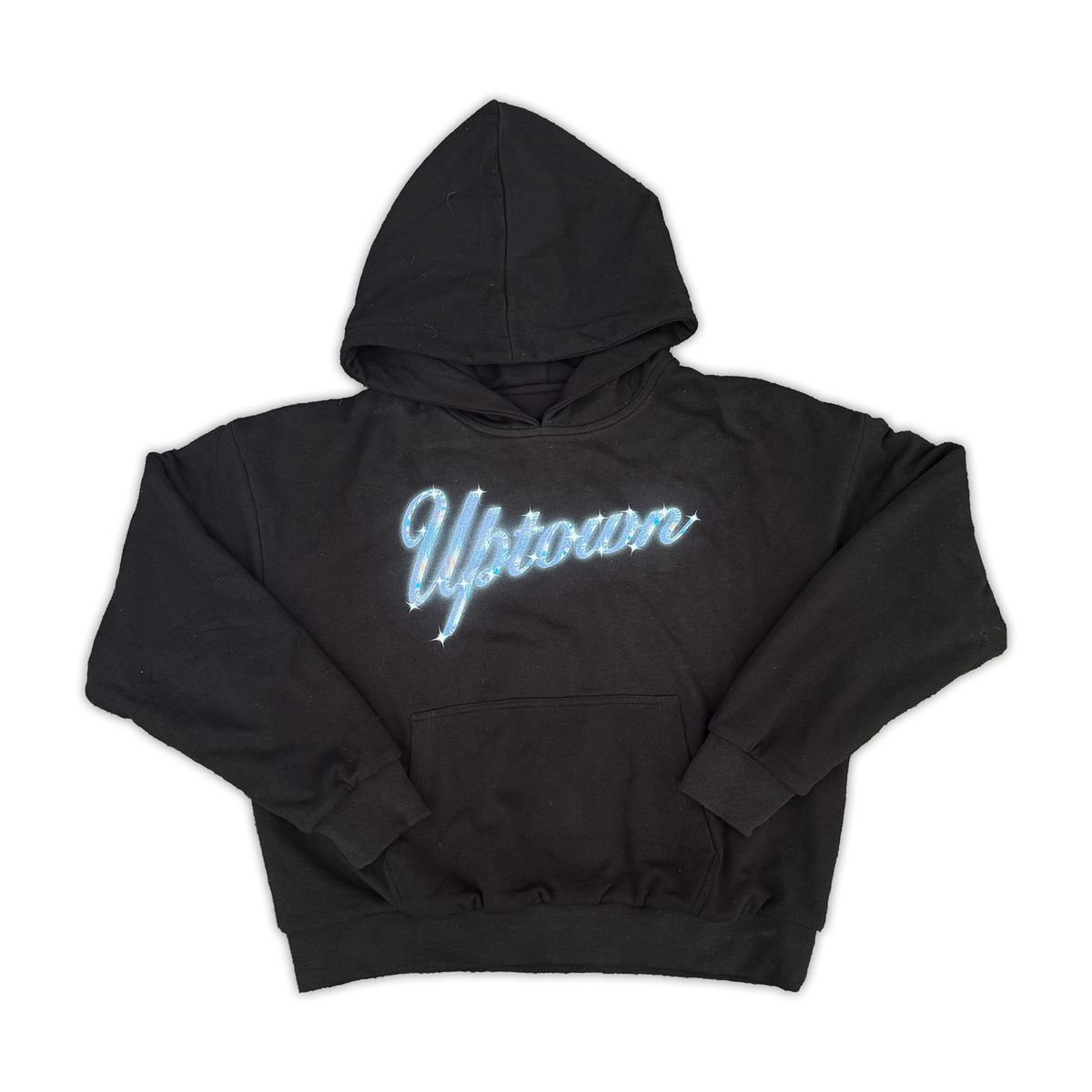 Metal Script Pullover Hoodie (Black)