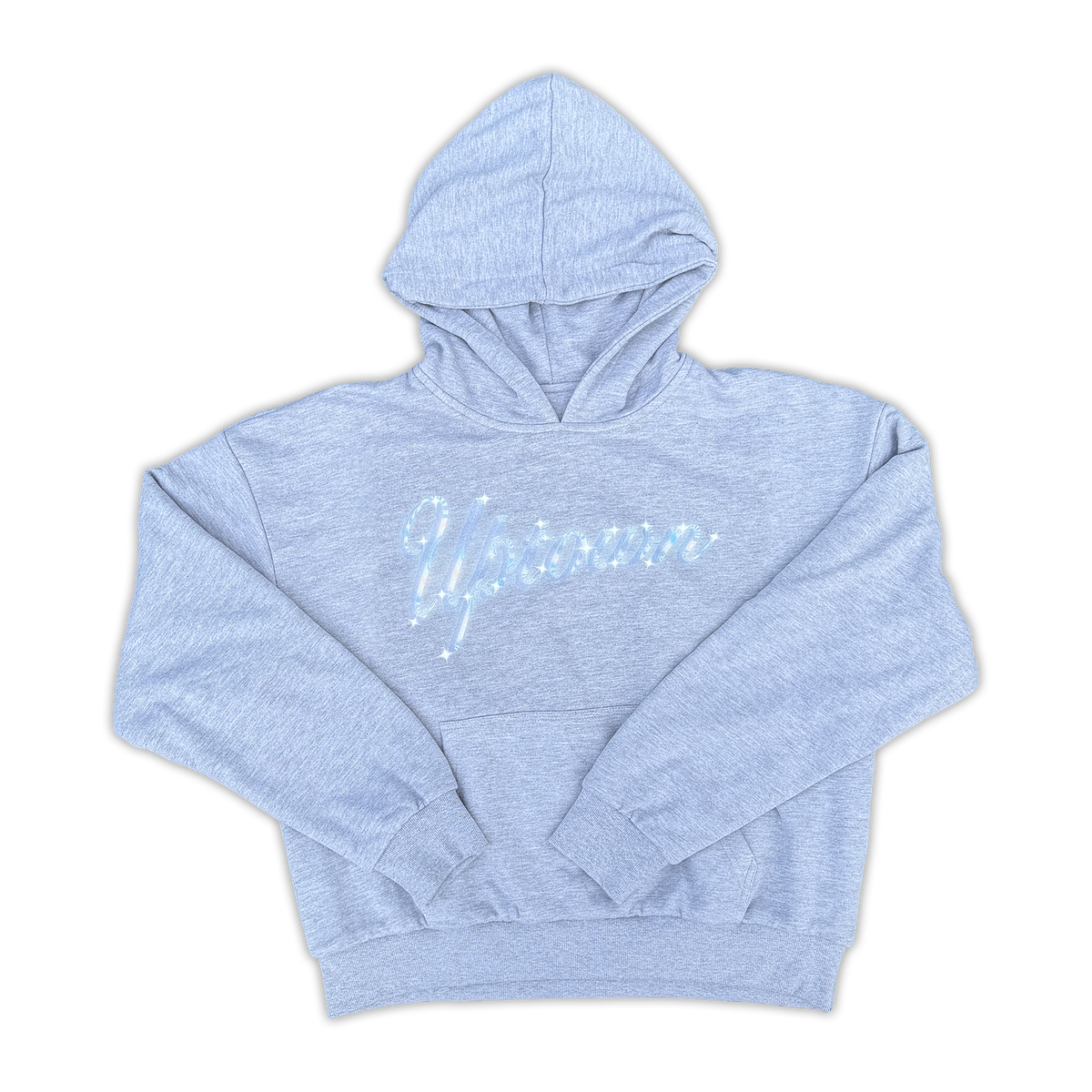 Metal Script Pullover Hoodie (Grey)