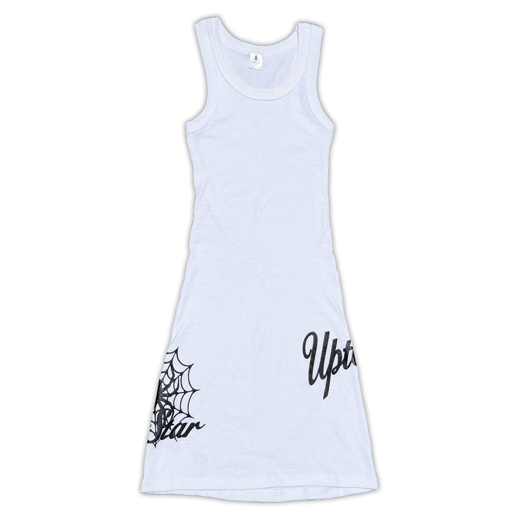 Spider Tank Dress (White)